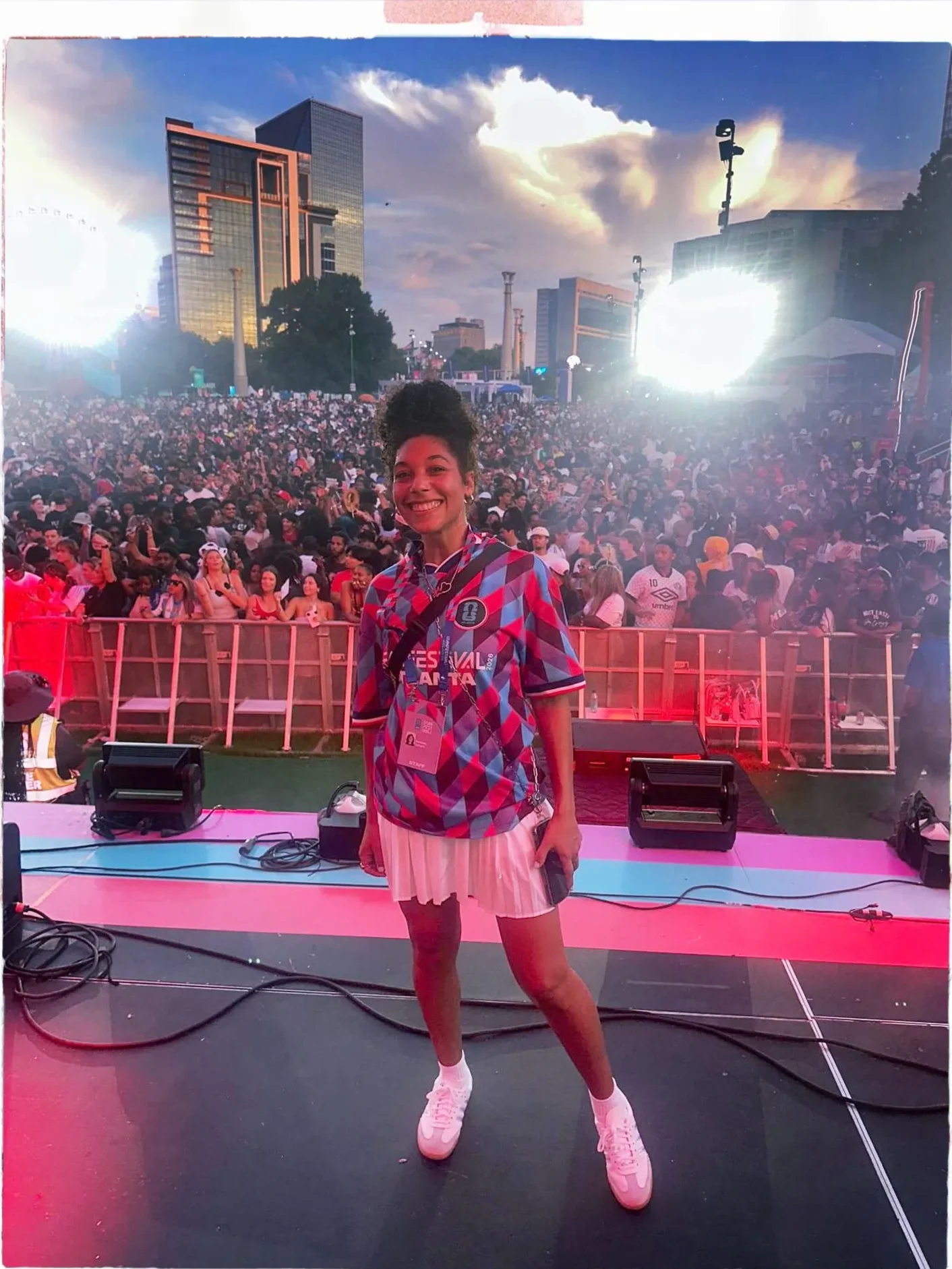 FIFA Fan Festival Atlanta stage and crowd during a live performance