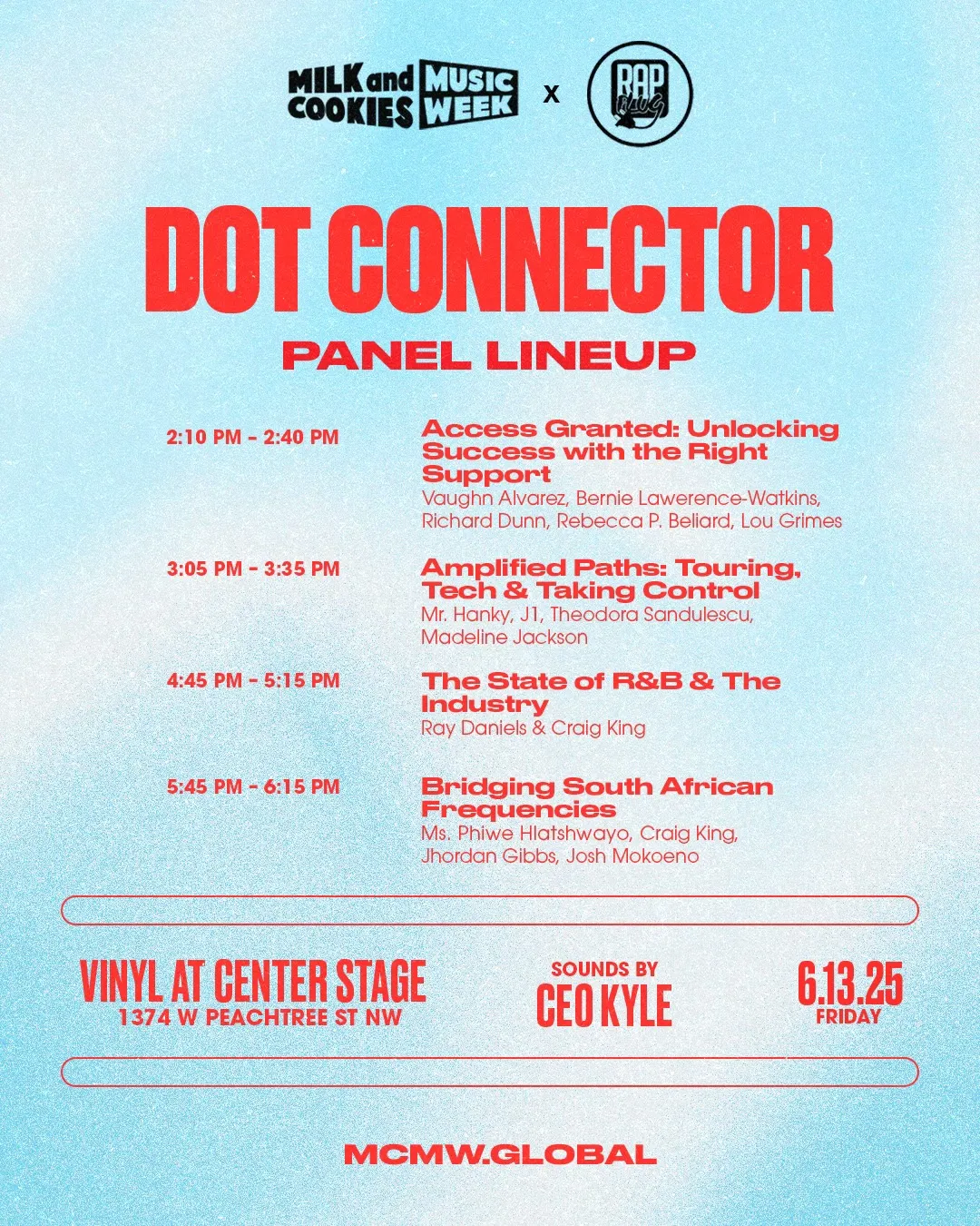 Dot Connector panel lineup for Milk and Cookies Week